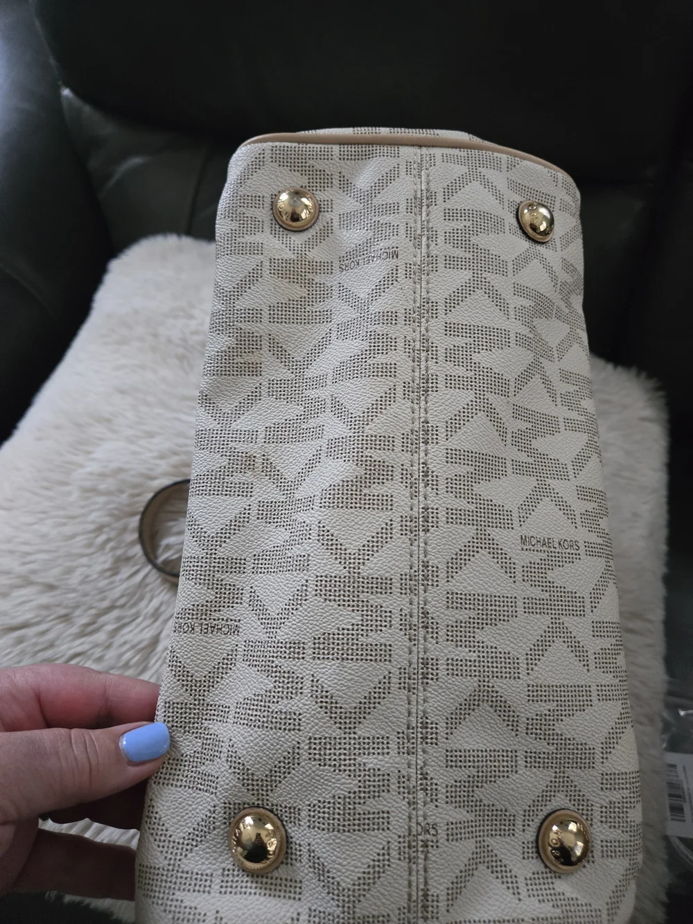 Michael Kors Cream Signature Grayson Satchel